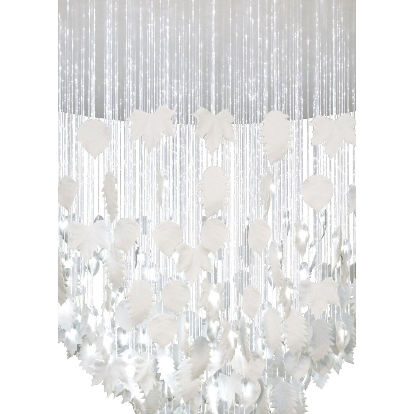 Cascading Porcelain Leaf Chandelier