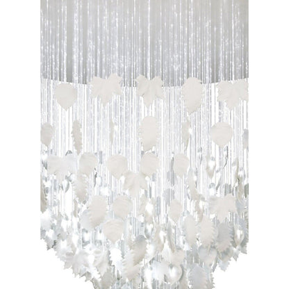 Cascading Porcelain Leaf Chandelier