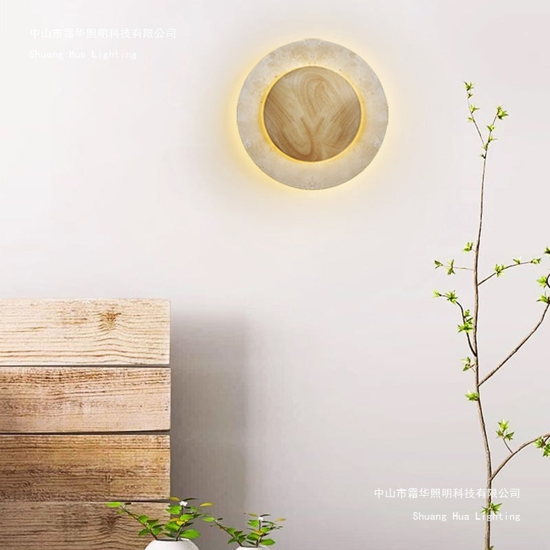 Round Tricolour Stone Wall Light