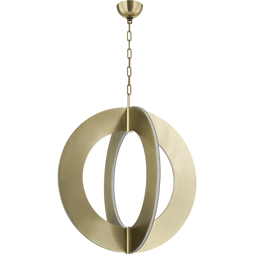 4-Light Ring LED Brass Chandelier / Default Title