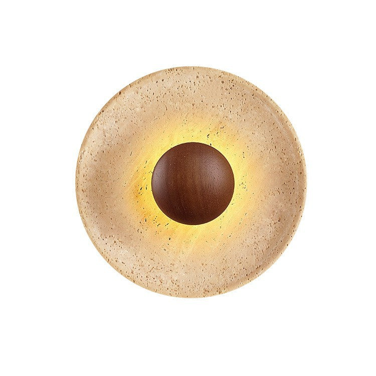 Marble LED Bedside Wall Light / Tricolor Light / Type A Wood Color