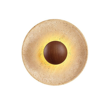 Marble LED Bedside Wall Light / Tricolor Light / Type A Wood Color