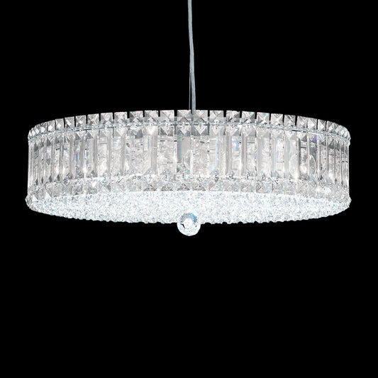 Art Deco Crystal Pendant Light / Clear Optic Crystal