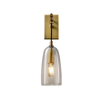 Warm LED Copper Glass Wall Light