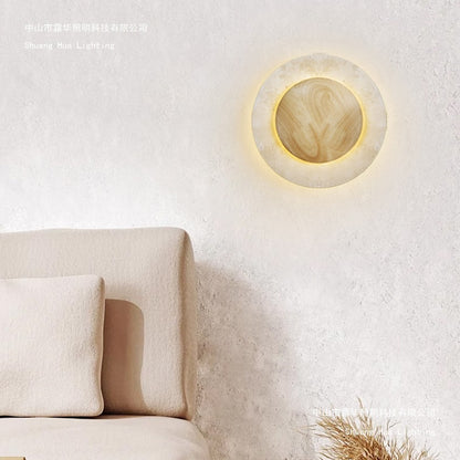 Round Tricolour Stone Wall Light