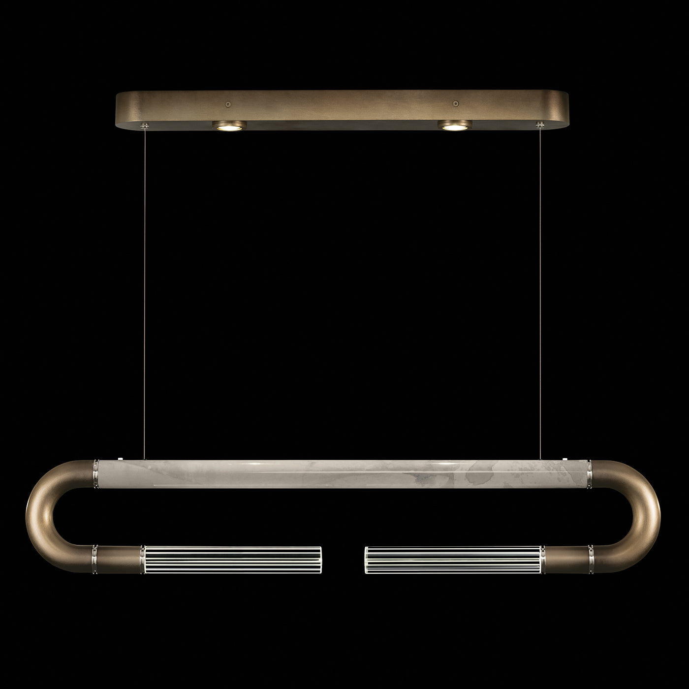 52-Inch Curved Linear Pendant Light