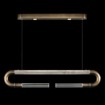 52-Inch Curved Linear Pendant Light