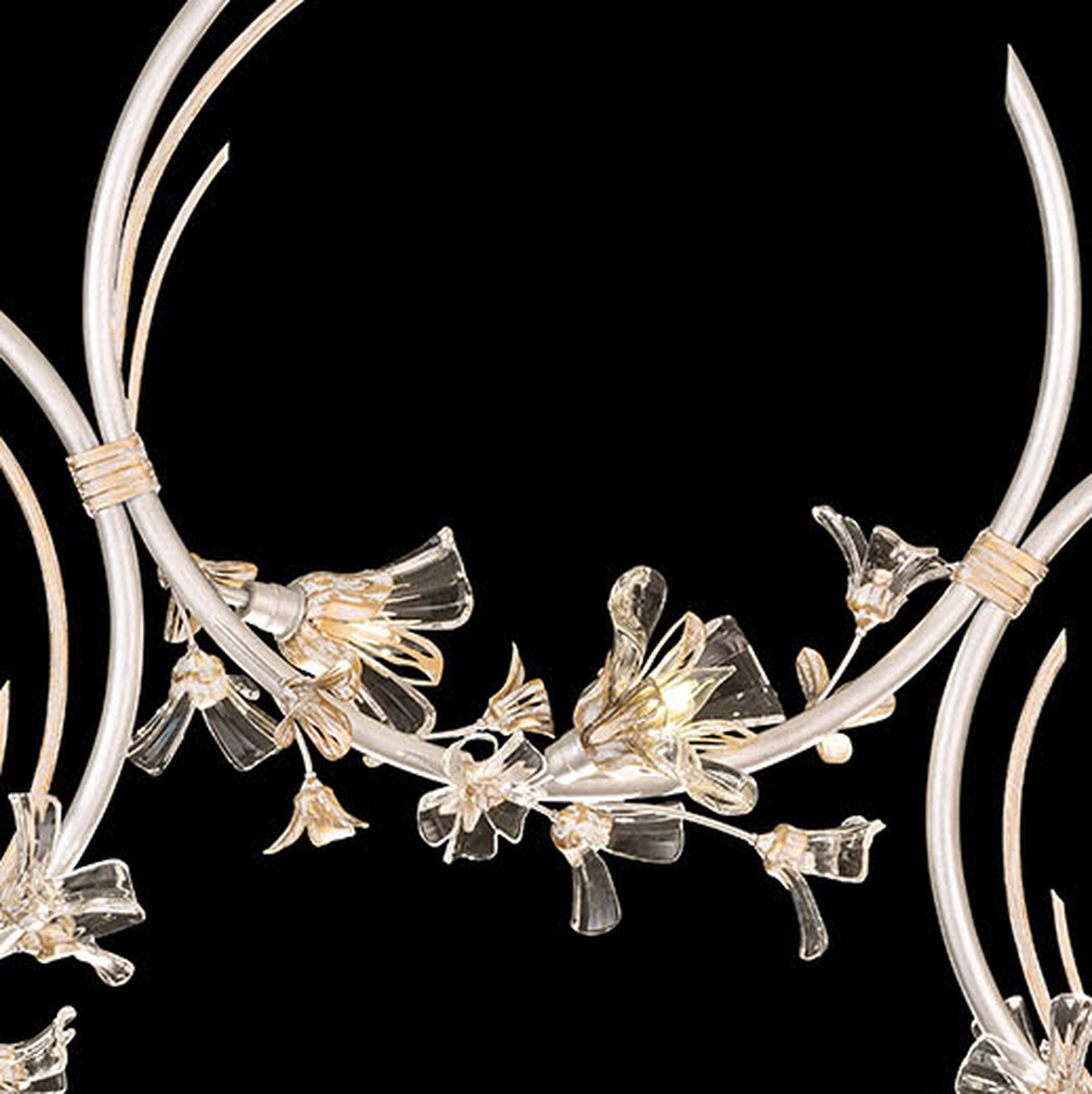55-Inch Floral Crystal Linear Pendant