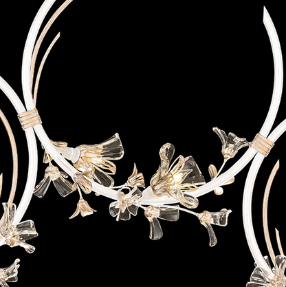 55-Inch Floral Crystal Linear Pendant
