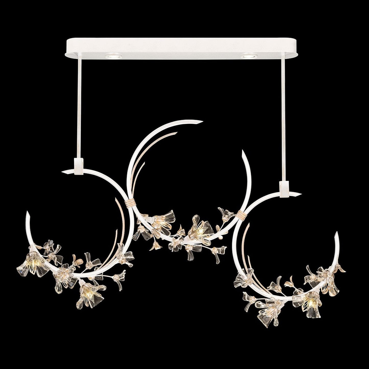 55-Inch Floral Crystal Linear Pendant