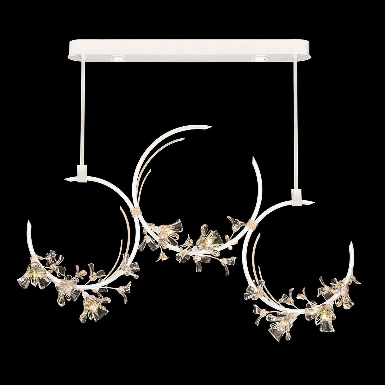 55-Inch Floral Crystal Linear Pendant