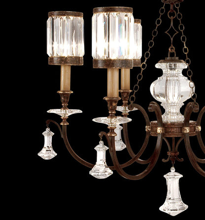 32-Inch Faceted Crystal Chandelier