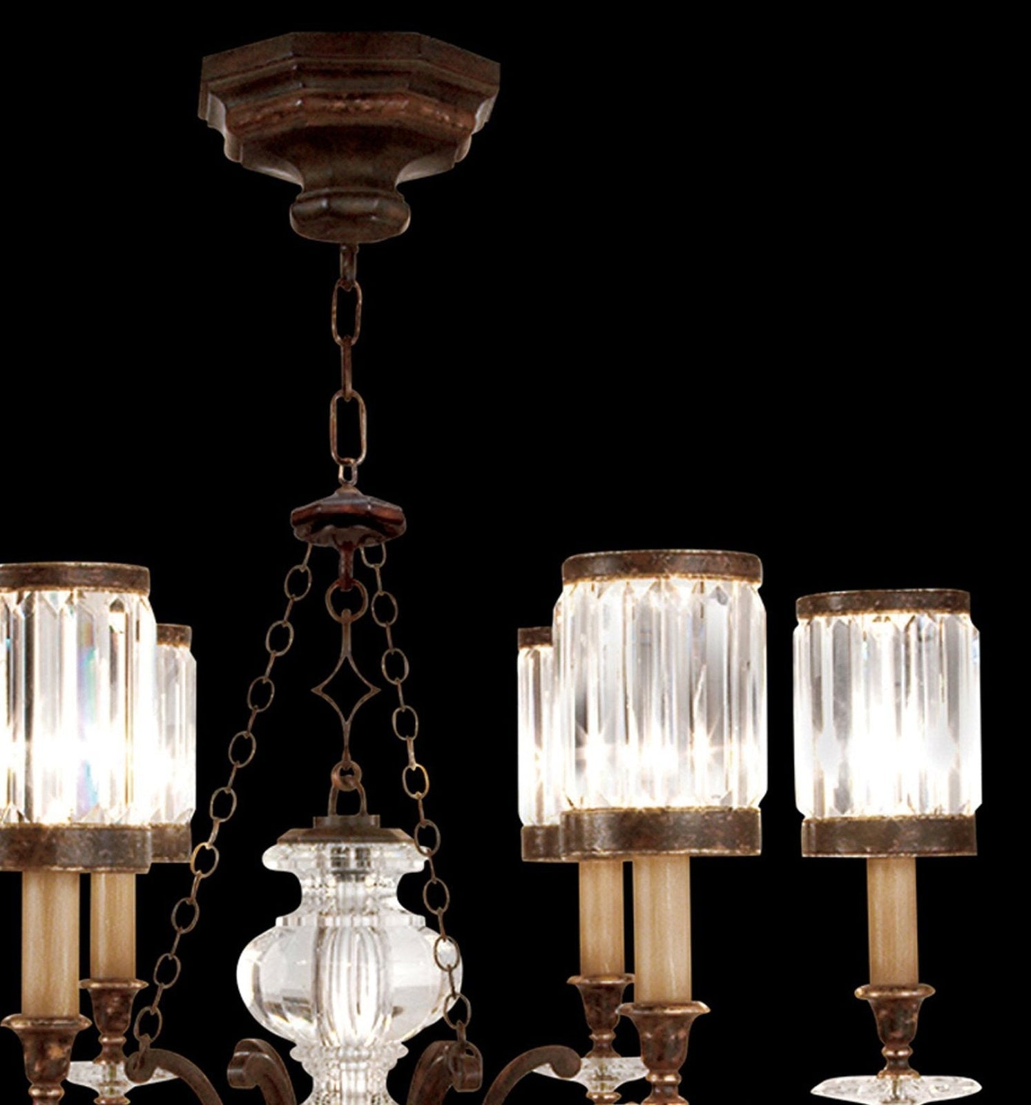 32-Inch Faceted Crystal Chandelier