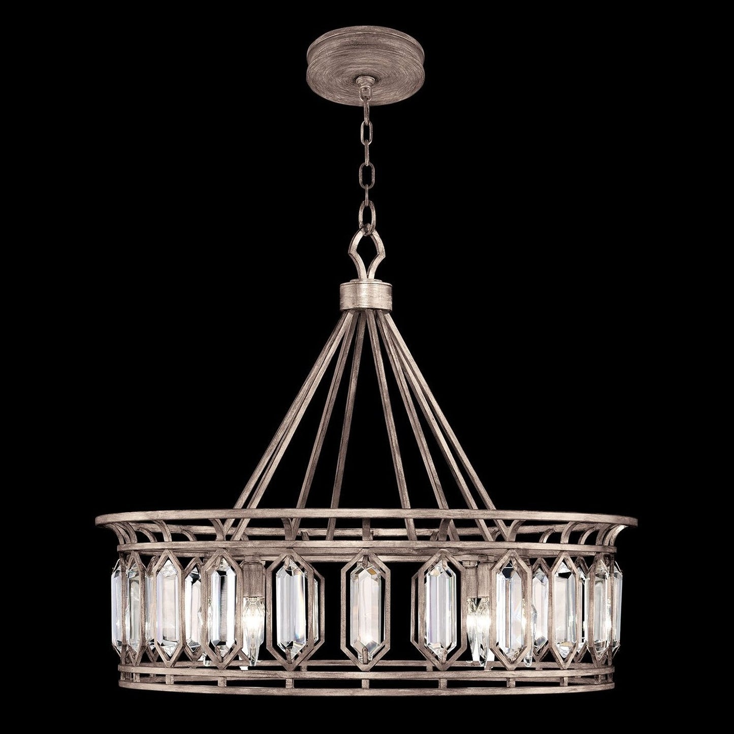 30.5-Inch Crystal Round Pendant Light
