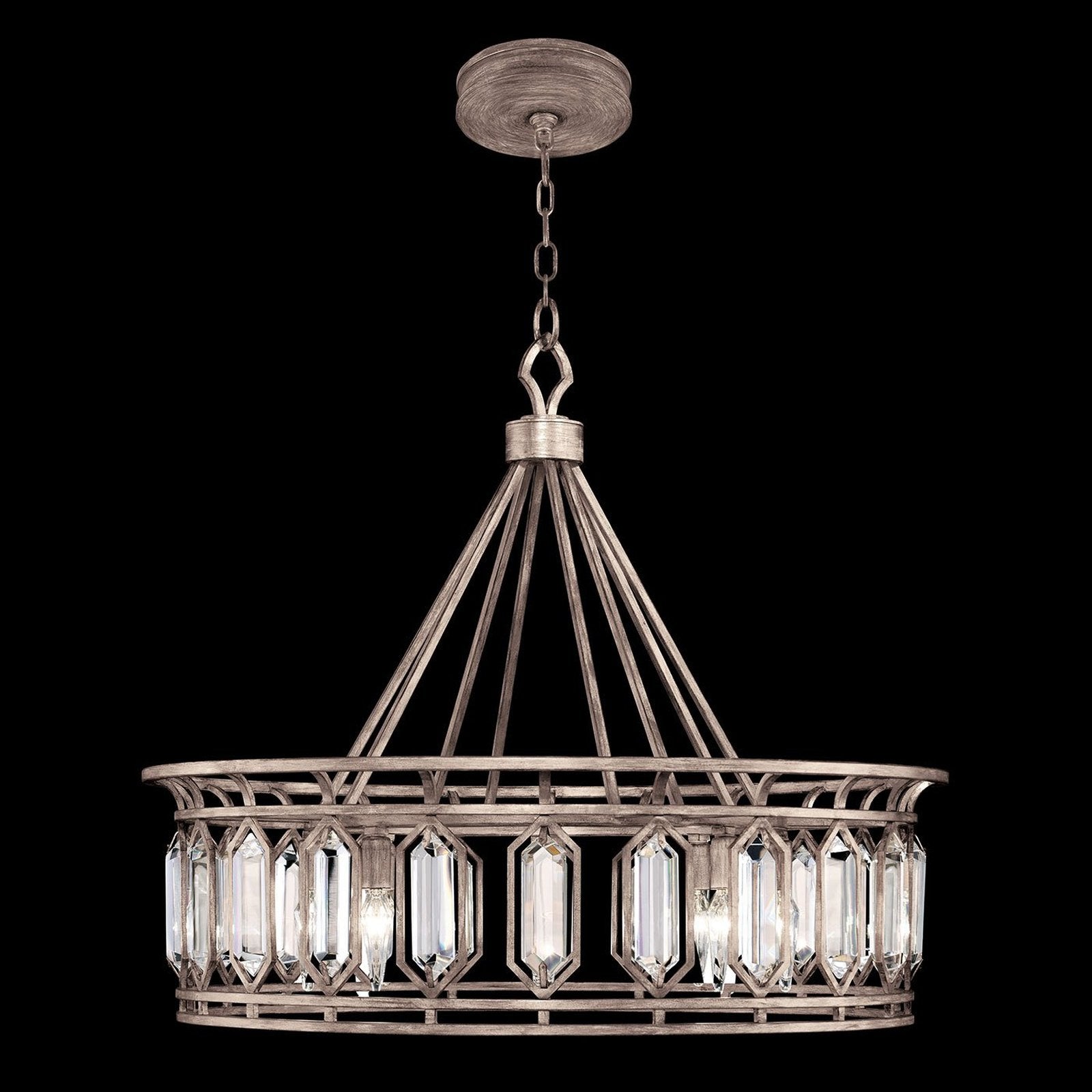 30.5-Inch Crystal Round Pendant Light