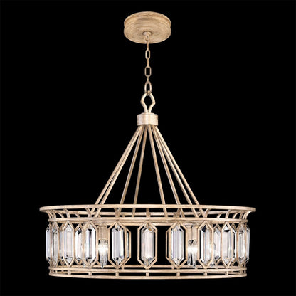 30.5-Inch Crystal Round Pendant Light / Gold
