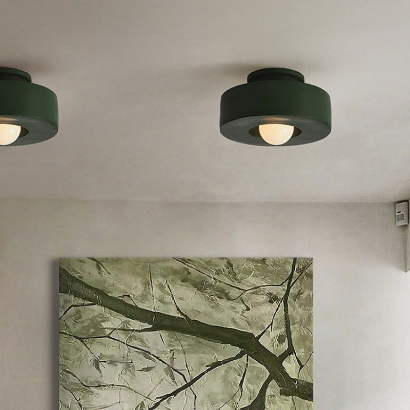 30cm Nordic Resin Ceiling Light / Brick Red