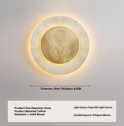 Round Tricolour Stone Wall Light