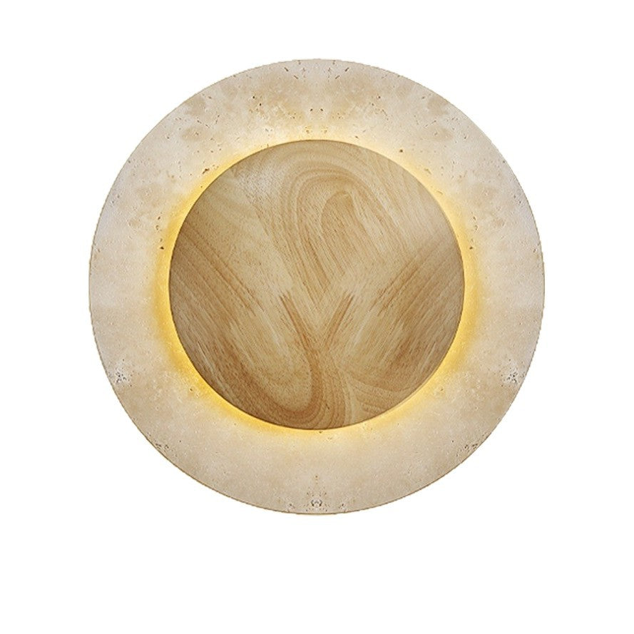 Round Tricolour Stone Wall Light