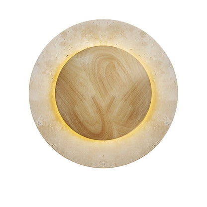 Round Tricolour Stone Wall Light