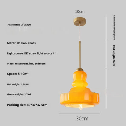 30cm Gourd Glass Pendant Light
