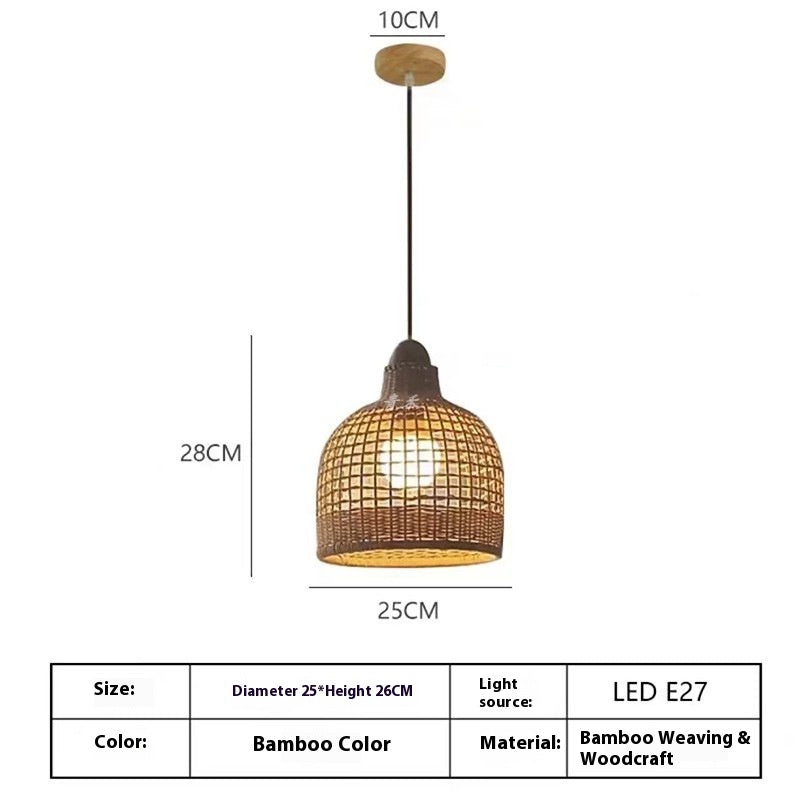 Modern Woven Rattan Pendant Light