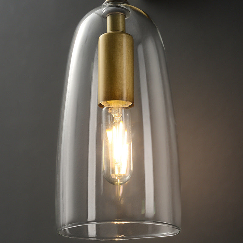 Warm LED Copper Glass Wall Light
