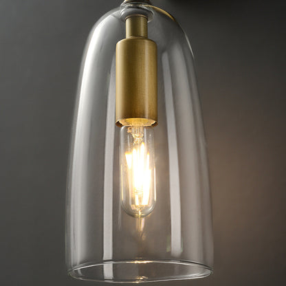 Warm LED Copper Glass Wall Light