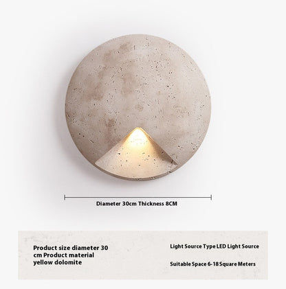 Round Tricolour Stone Wall Light
